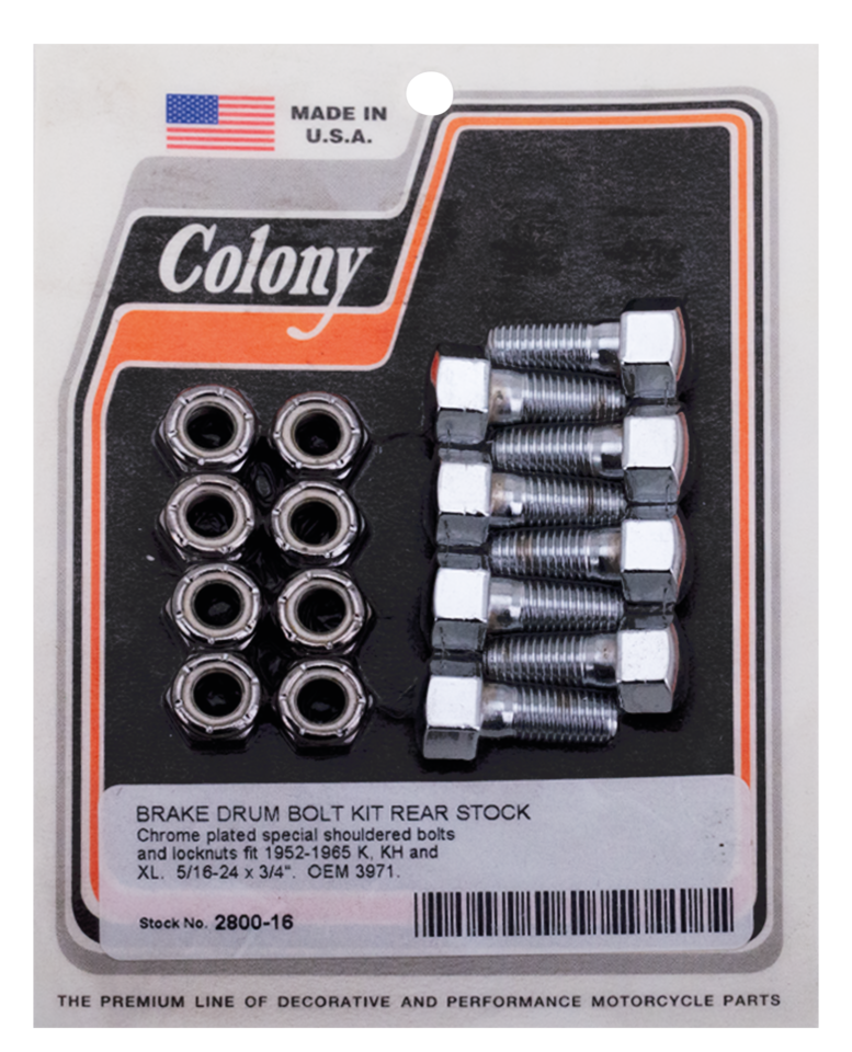 Brake Drum Bolt Kit Rr XL52-65 WhPltd