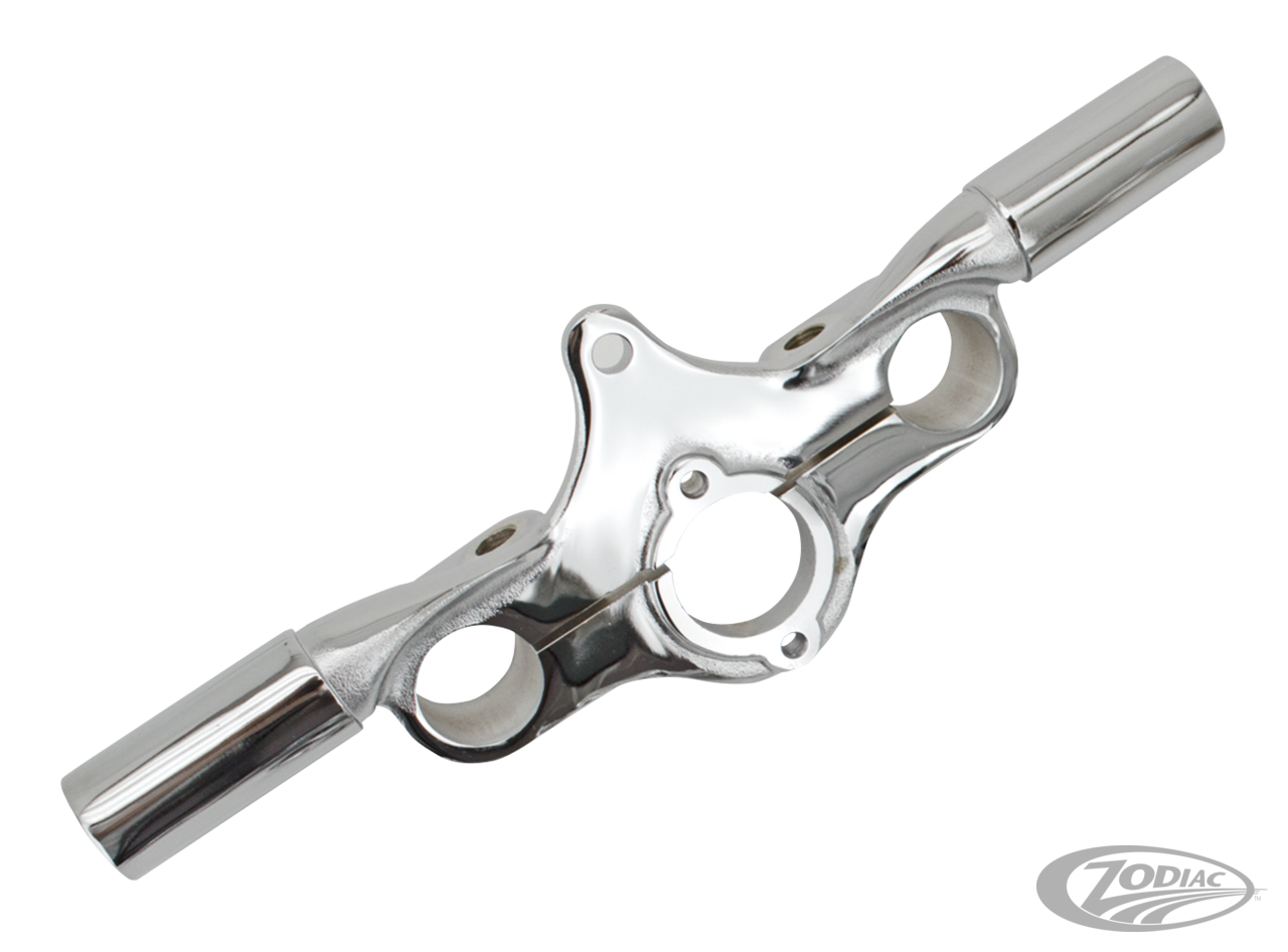 triple clamp, offset, with ears for rise