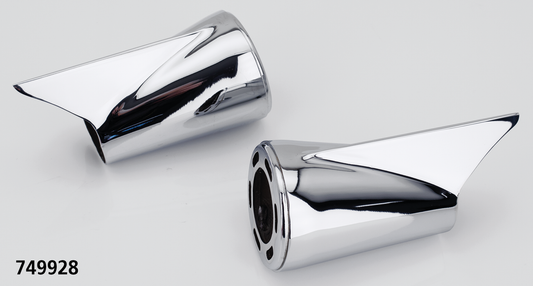 MCJ End Caps Royal 80 Finned Chrome