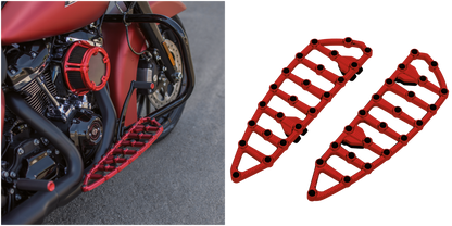 Ness MX Billet Floorboards - Red