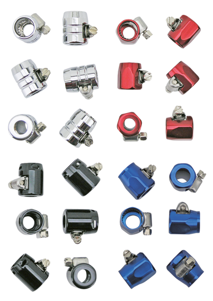 GZP 6Pck Round hose end 1/4"+5/16"ID Red