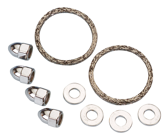 Evolution exhaust chr. acorn/gasket kit