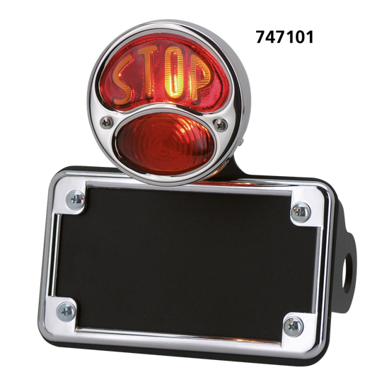 NSC 28 taillight w/horizontal lic.mount