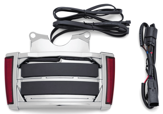 Chrome License Frame Red Lens FLH/T14-Up