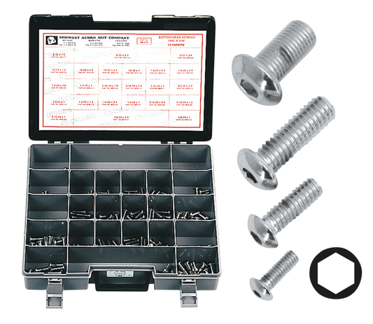 10pck Button head screws 3/8-16x3/4 UNC