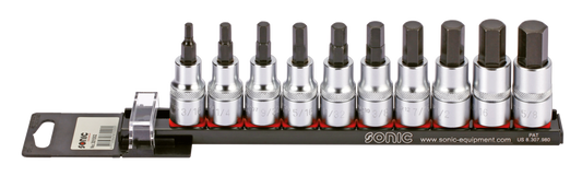 1/2" Socketbitset Hex inch sizes 10Pc