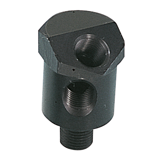 EVO pressure gauge adaptor dual, black