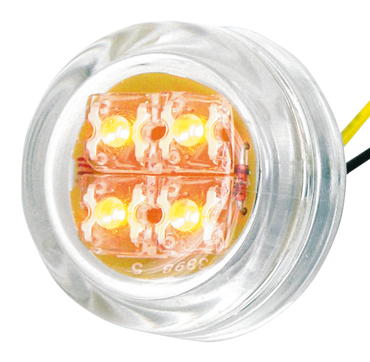 GZP Mini round marker amber LED & clear