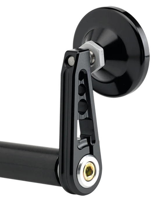 JM Bar-End Mirror 2-1/4" Stem D Black