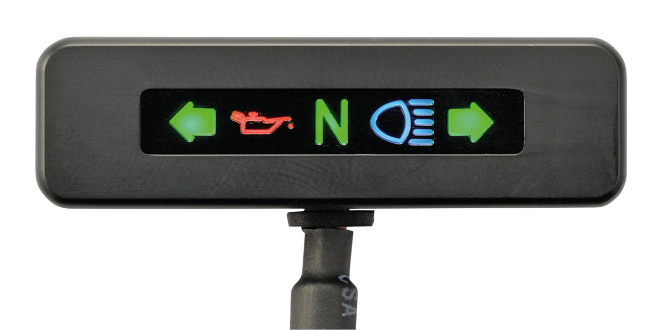 Micro LED indicator alu chrome