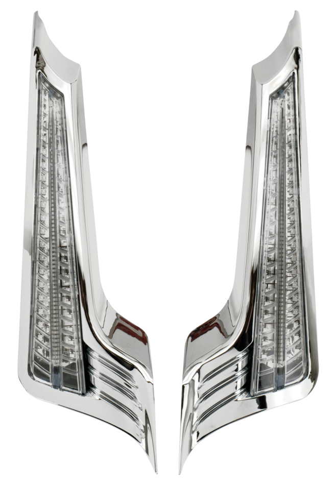 Saddlebag chr fillers w/lghts FLH/T14-UP