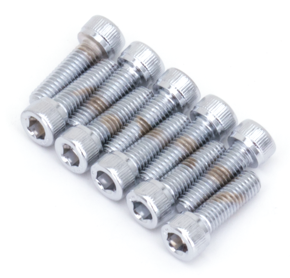 Chrome allen head screws primary cvr set