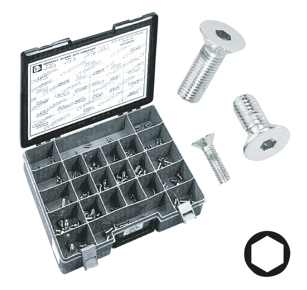 10pck Flat head socket 1/4-20x1" UNC