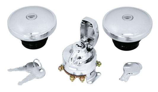 GZP Gascap set late  chr w/key+ig.switch