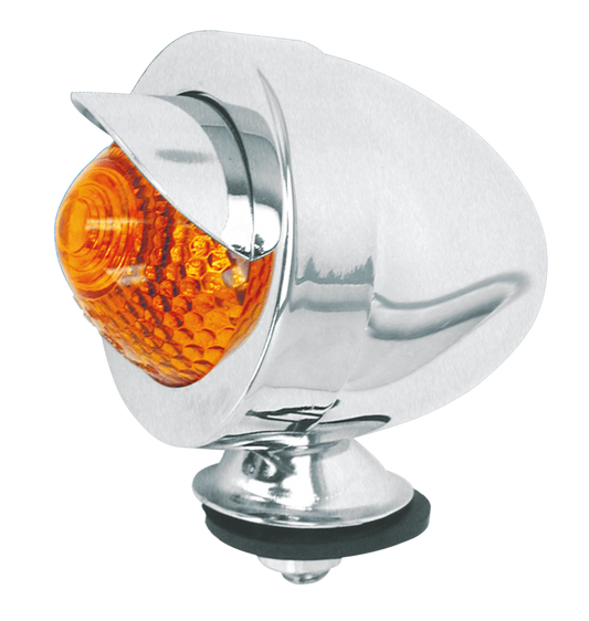 Amber Bullet Light w/Visor, EU approved