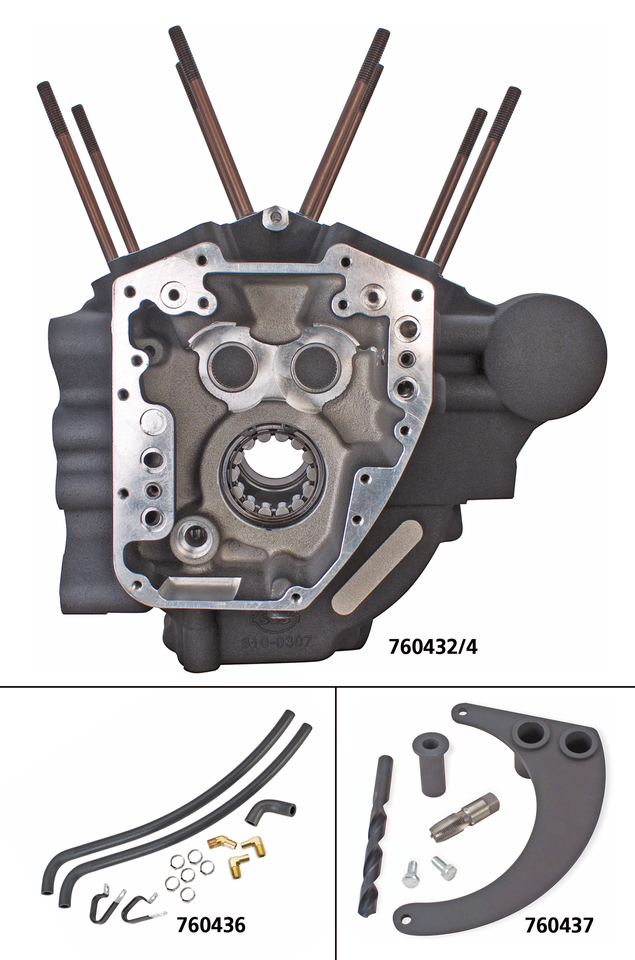 Crankcase 4.425" bore BT07-UP stone gray