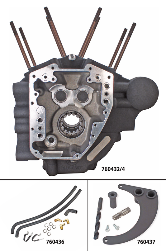 Crankcase 4.425" bore BT07-UP stone gray
