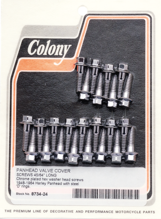 Colony chrome valve cover screws BT48-50