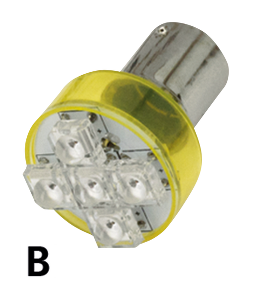 GZP SINGLE COMPACT LED BULB RED BA15S