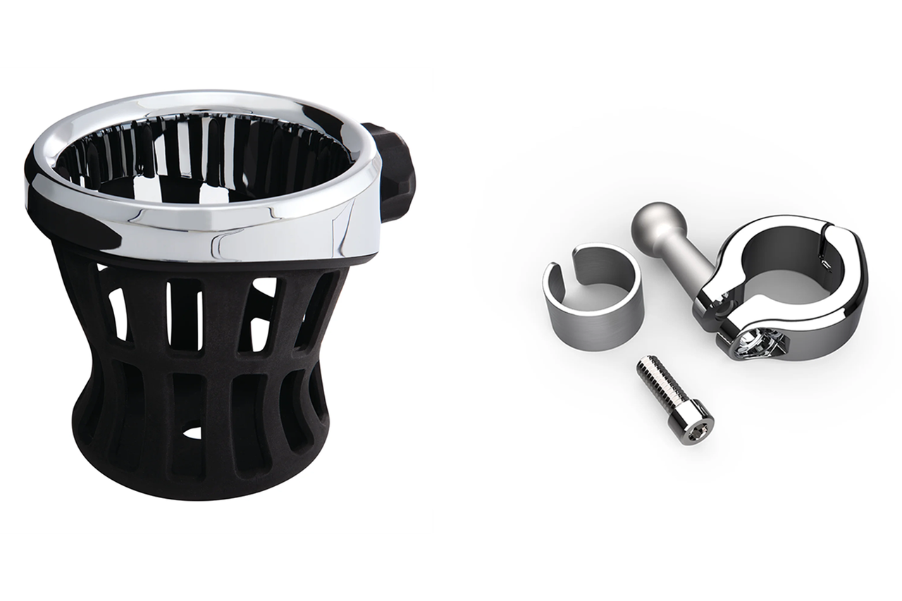 Drink Holder 7/8"+1" bars Chrome