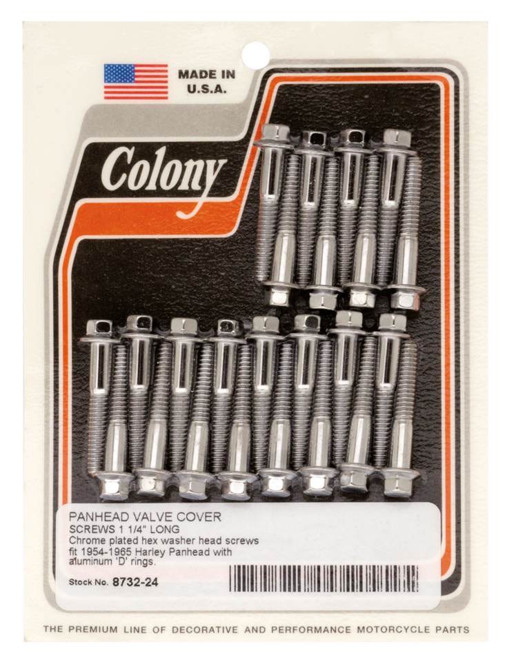 Colony chrome valve cover screws BT54-65