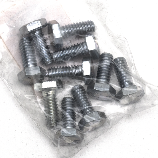 10pck hex bolt 1/4-20x5/8" UNC zinc