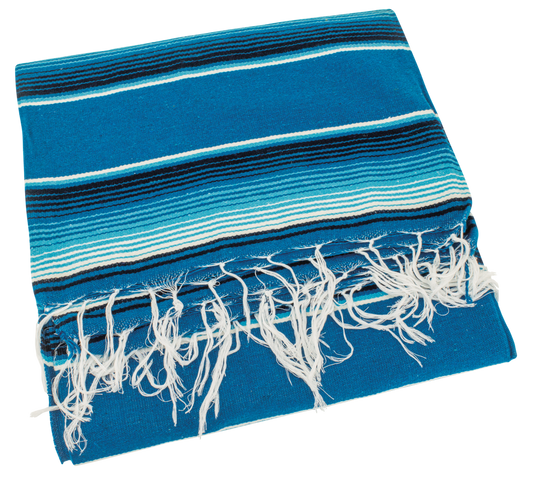 Mexican blanket Serape Blue tones