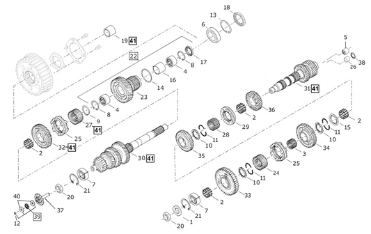 Securing segment, set of 6