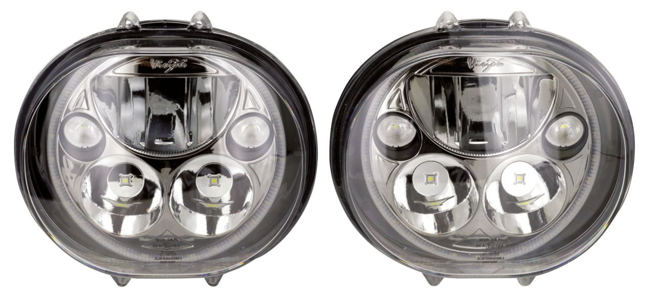 Vision X oval 5.75" Chr with halo kit