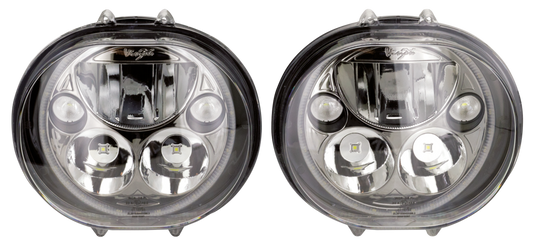 Vision X oval 5.75" Chr with halo kit