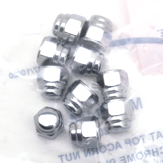 10Pck 1/4-20 Flat Top Acorn Nut