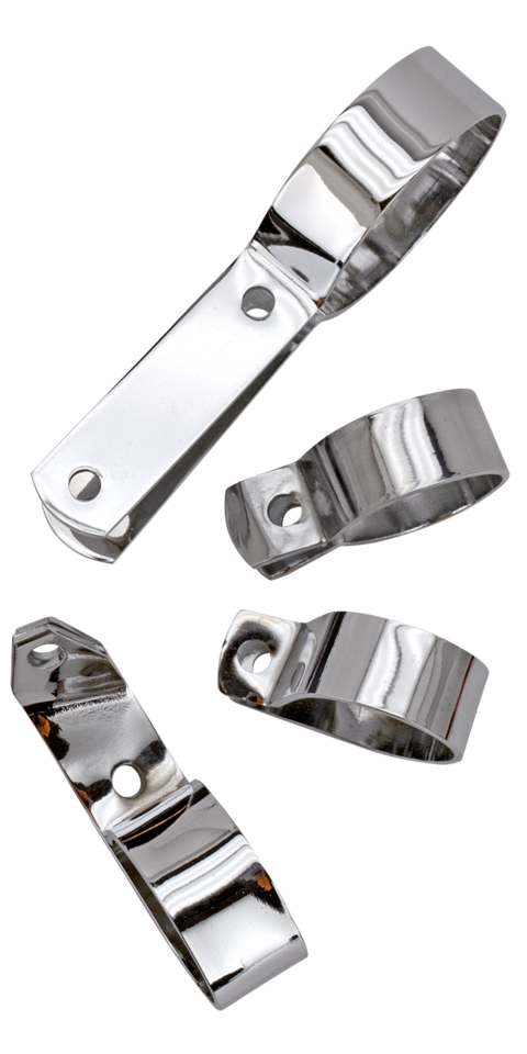 clampset exhaust 4 piece chrome plated,W