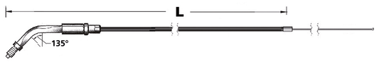 Throttle cable S&S SU BT81 LN=45" 135°