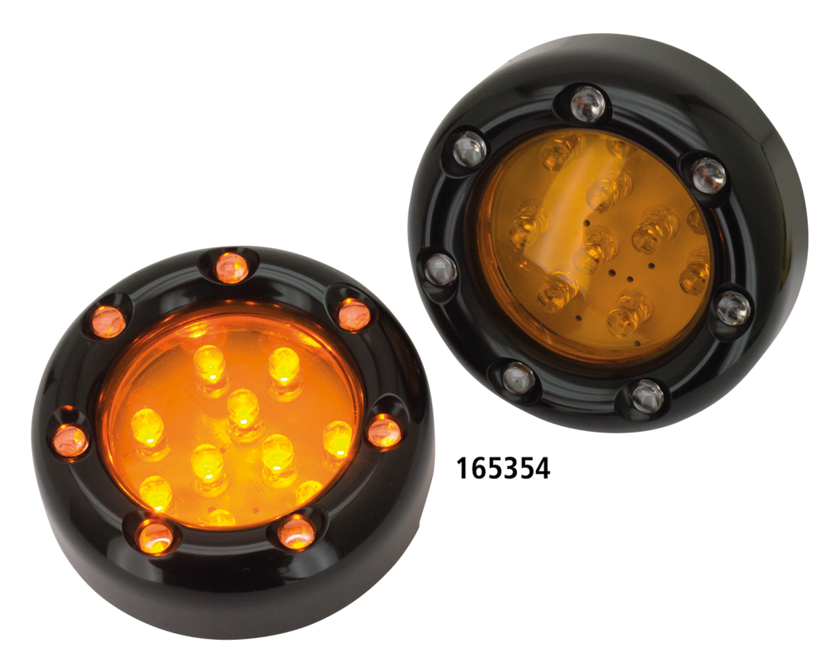 GZP Blk Duo led amber lens deuce light
