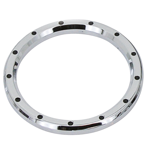 GZP Chr&Blck Dimple billet bezel 3-5/8"