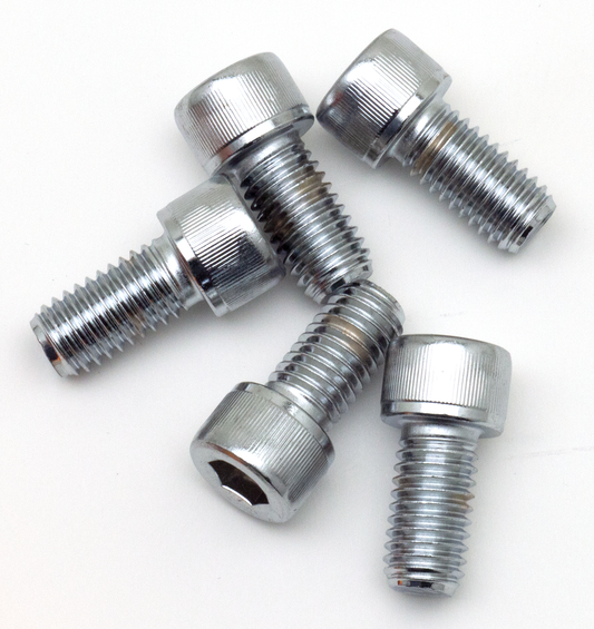 5pck Chrome Allen screws 1/2-13x1"