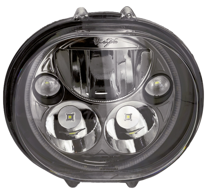 Vision X oval 5.75" Blk with halo single