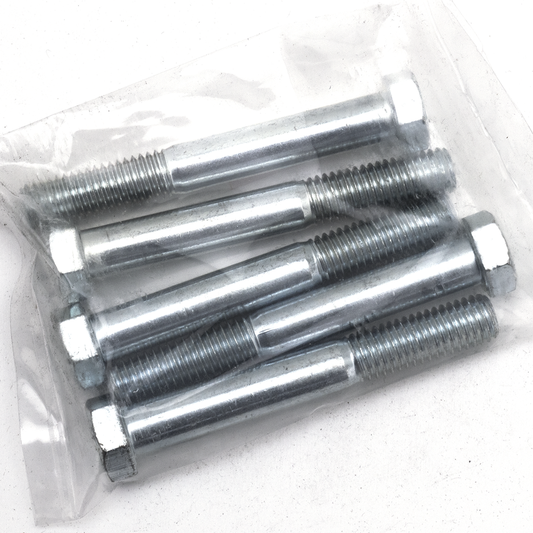 5pck hex bolt 1/2-13x3.75" UNC zinc