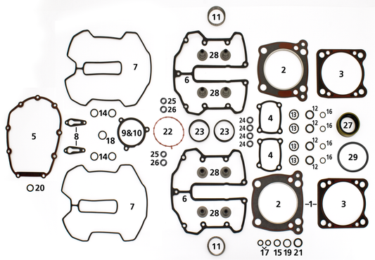 Valve stem seals ME17-up Viton, set/8