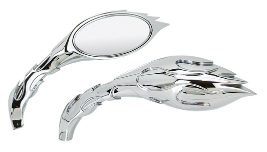 GZP Chrome Magma Flames mirror set