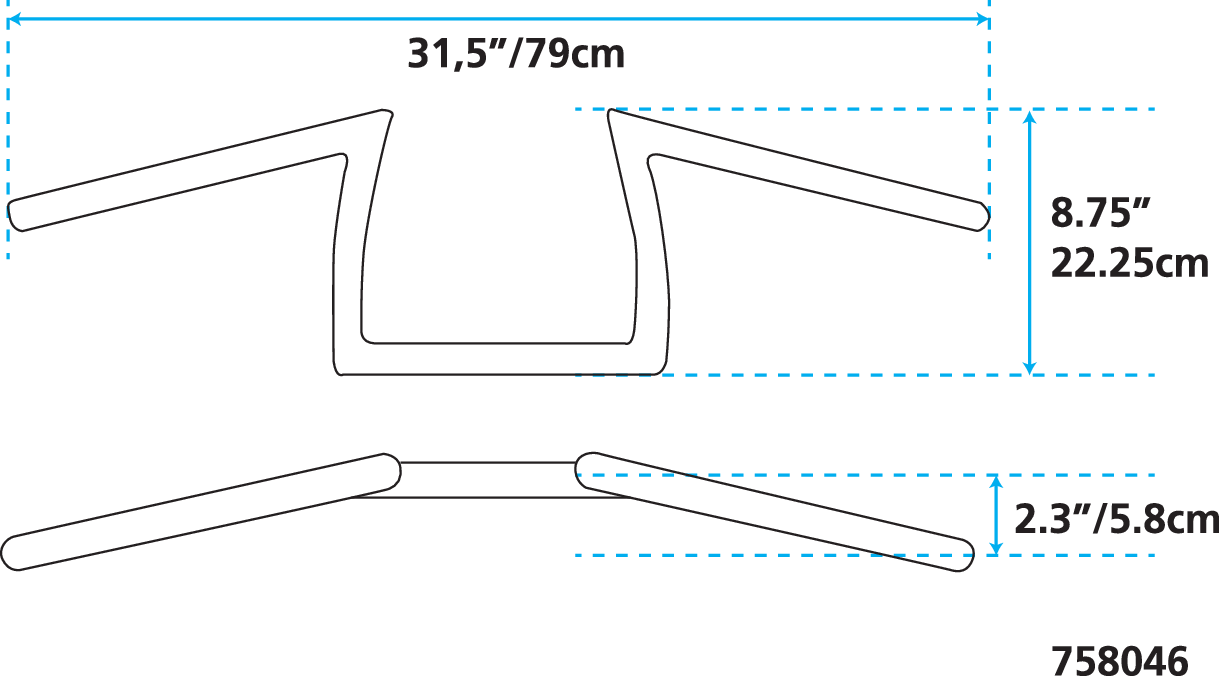 GZP ZCP Donkey bar+ CHROME DIMPLED 8"