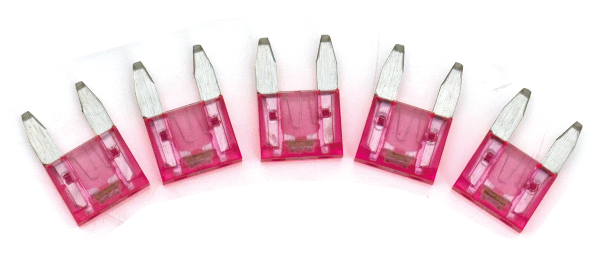 GZP 5pck Mini Led detector fuse Pink 4A