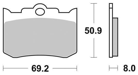 SBS rear brake pads PM 125x4R