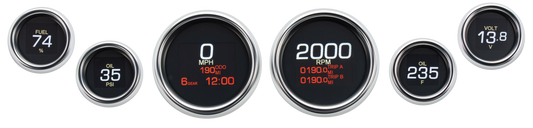 HLY BGR 6 GAUGE  MLX 04+  Chrome Bezels