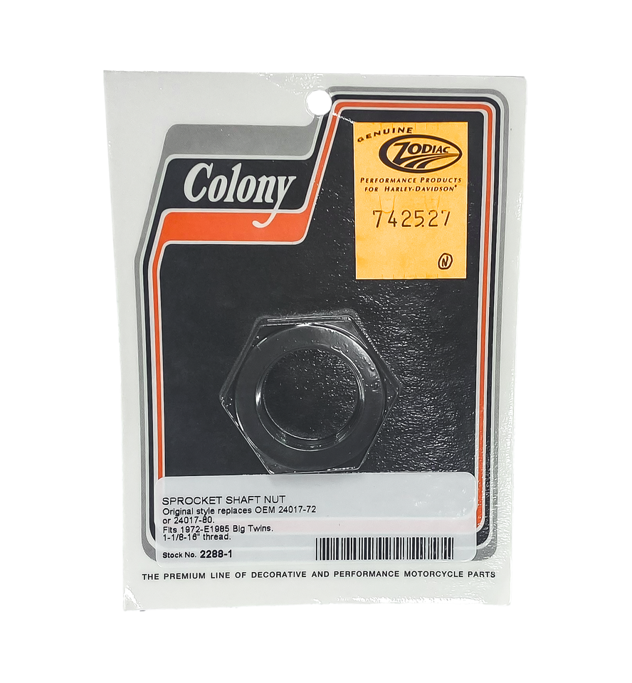 Sprocket shaft nut BT72-E85 1.125"-16