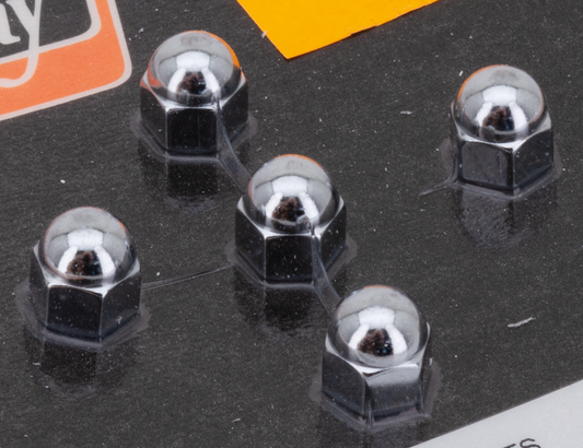 CHROME ACORN NUTS #10-32 UNF 5pck