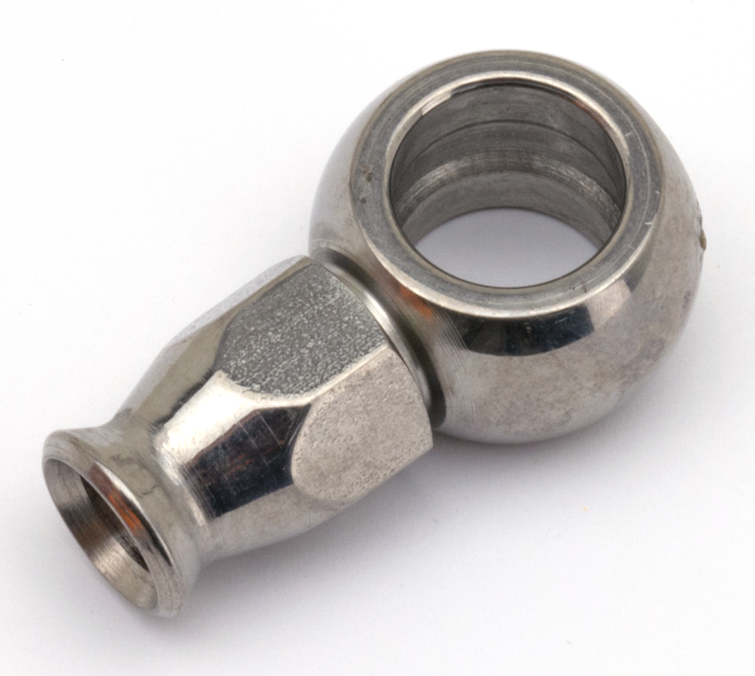 Short banjo 7/16" hole stainless