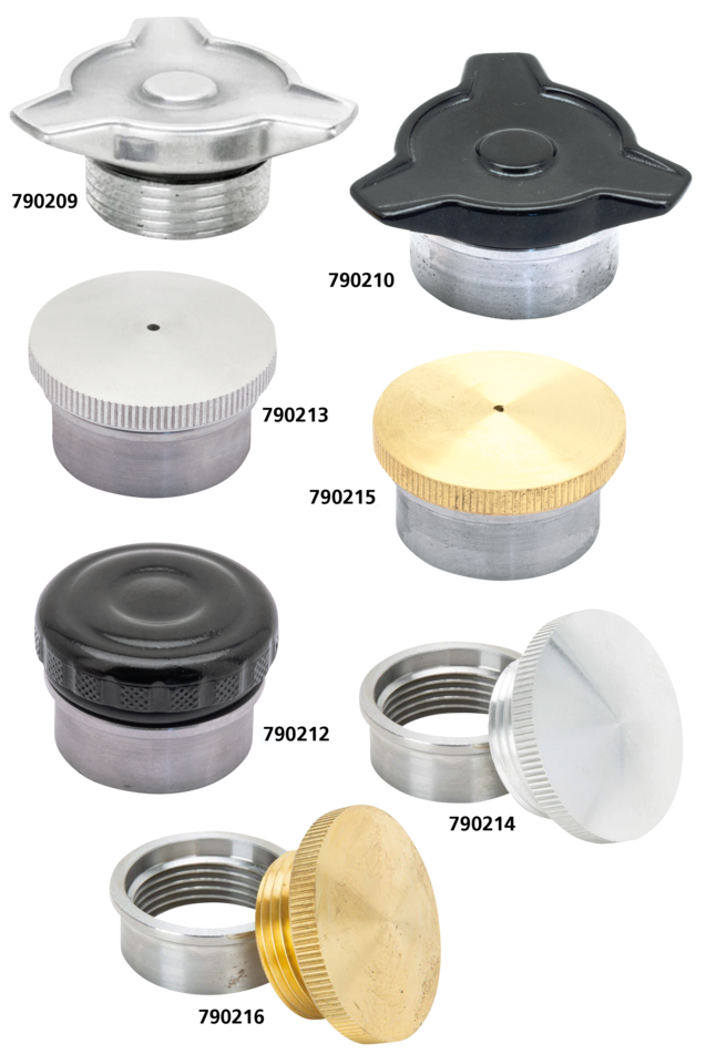 Cast Alu Spinner Gas/Oil Cap Kit Natural