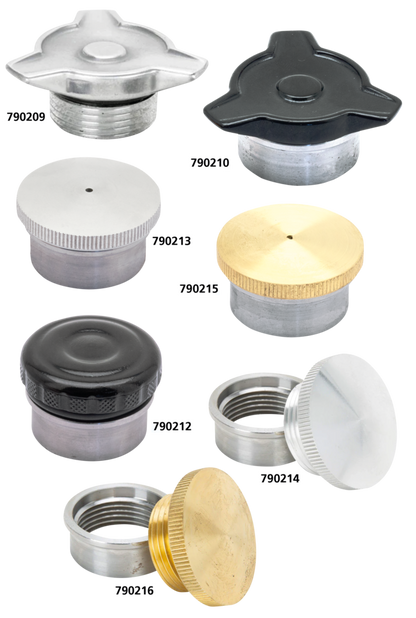 Cast Alu Spinner Gas/Oil Cap Kit Natural