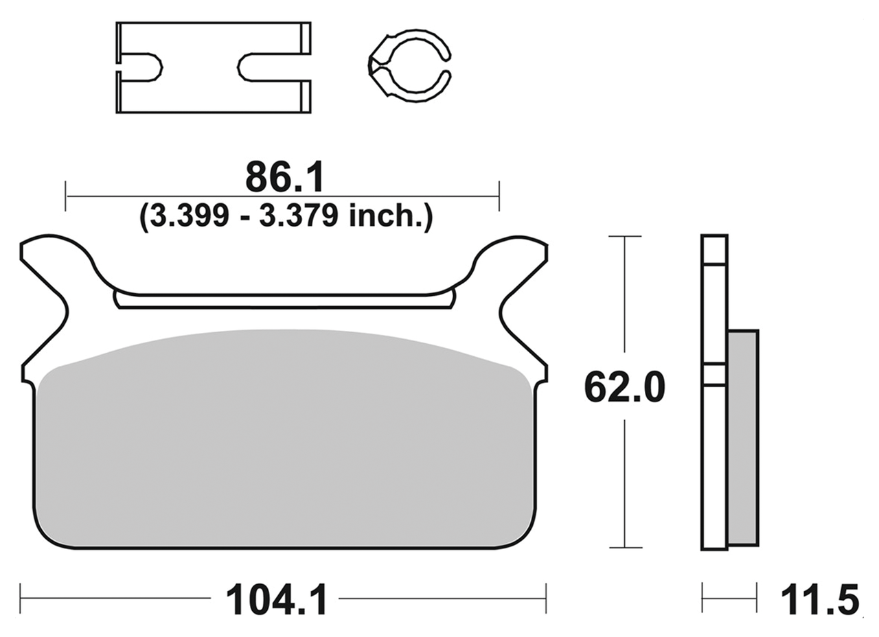 SBS Rear Sinter street brake pads 668LS